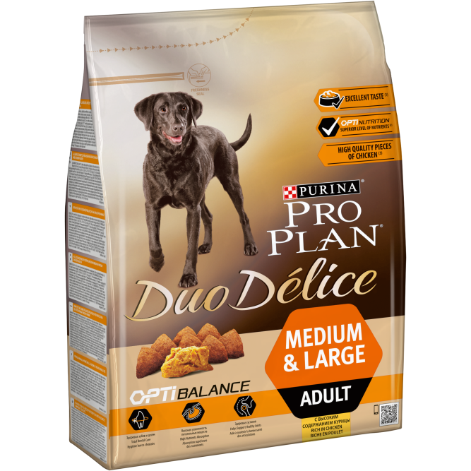 Purina Pro Plan Duo Delice сухой корм для взрослых собак средних и крупных пород с курицей и рисом - 2,5 кг