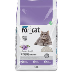 Ro Cat комкующийся наполнитель для кошек, без пыли, с ароматом лаванды - 10 л (8,5 кг)