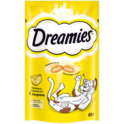 Dreamies лакомые подушечки для кошек с сыром - 60 г