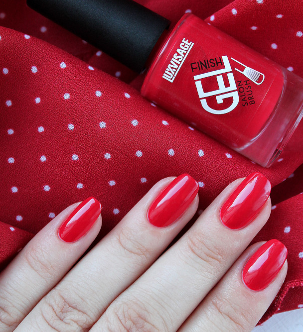 LUXVISAGE лак для ногтей GEL Finish, тон 7 Красный