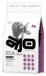 AJO Cat Delicate Taste сухой корм для привередливых кошек и котят с индейкой - 1,5 кг