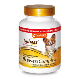 Unitabs BrewersComplex витамины с Q10 для мелких собак - 200 табл.
