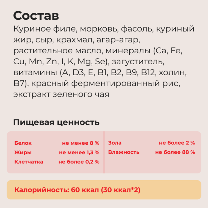 Inaba Twins влажный дополнительный корм для взрослых собак всех пород с куриным филе, овощами и сыром в желе, в паучах - 80 г х 12 шт