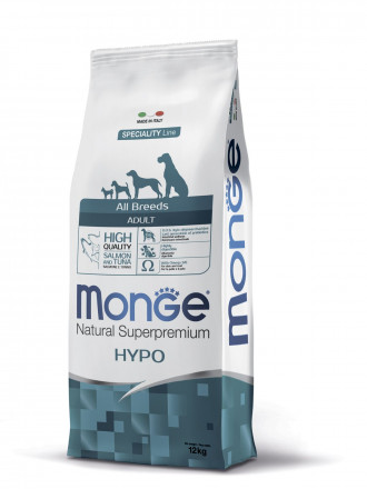 Monge Dog Speciality Hypoallergenic сухой корм для взрослых собак гипоаллергенный с лососем и тунцом 12 кг