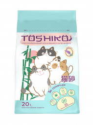 Toshiko Лаванда наполнитель комкующийся древесный для кошачьих туалетов - 7,6 кг (20 л)