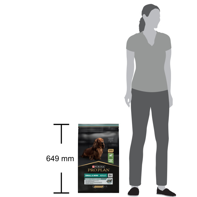 Pro Plan Adult Sensitive Digestion сухой корм для взрослых собак мелких и карликовых пород с чувствительным пищеварением, с ягненком - 7 кг