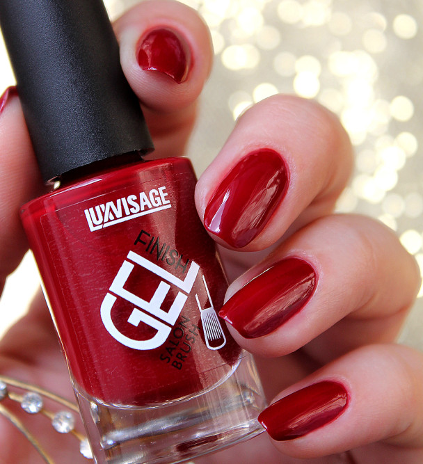LUXVISAGE лак для ногтей GEL Finish, тон 8 Бордовый