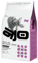 AJO Cat Delicate Taste сухой корм для привередливых кошек и котят с индейкой - 10 кг