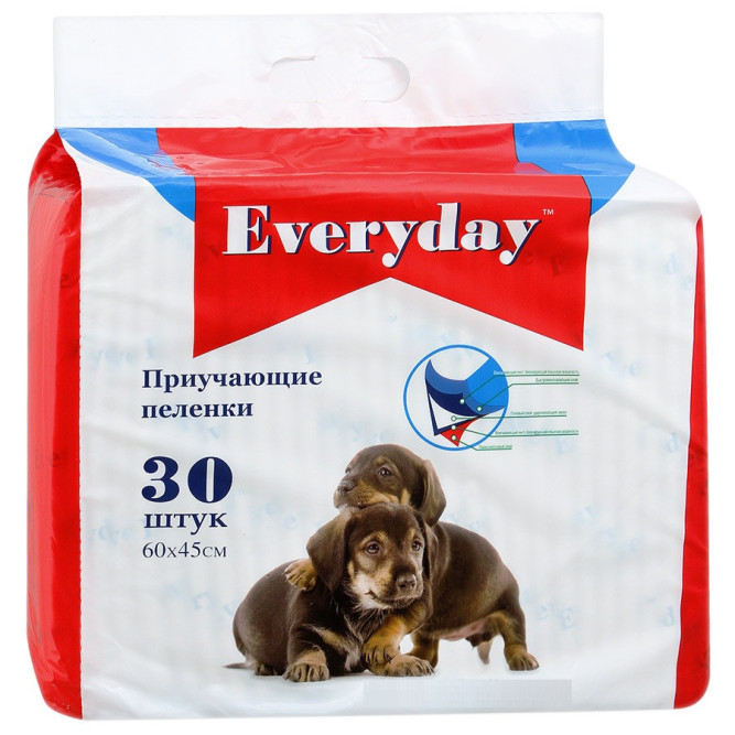 Everyday впитывающие пеленки для животных гелевые, 60х45 см - 30 шт