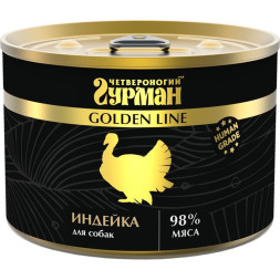 Четвероногий Гурман Golden line консервы для собак с индейкой - 525 г