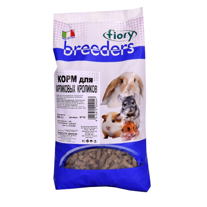 Fiory Breeders корм для кроликов гранулы, 800 г