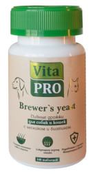 Vita Pro Brewer's Yeast пивные дрожжи для собак и кошек с чесноком и биотином - 140 таблеток