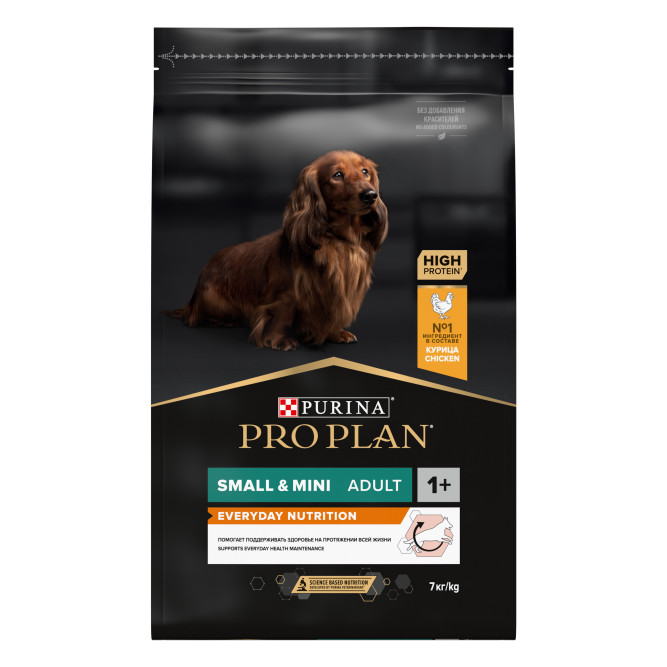Purina Pro Plan Small &amp; Mini сухой корм для взрослых собак миниатюрных и мелких пород с курицей и рисом - 7 кг