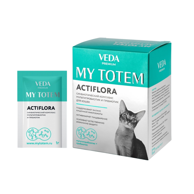 MY TOTEM ACTIFLORA синбиотический комплекс для кошек - 30 пак.