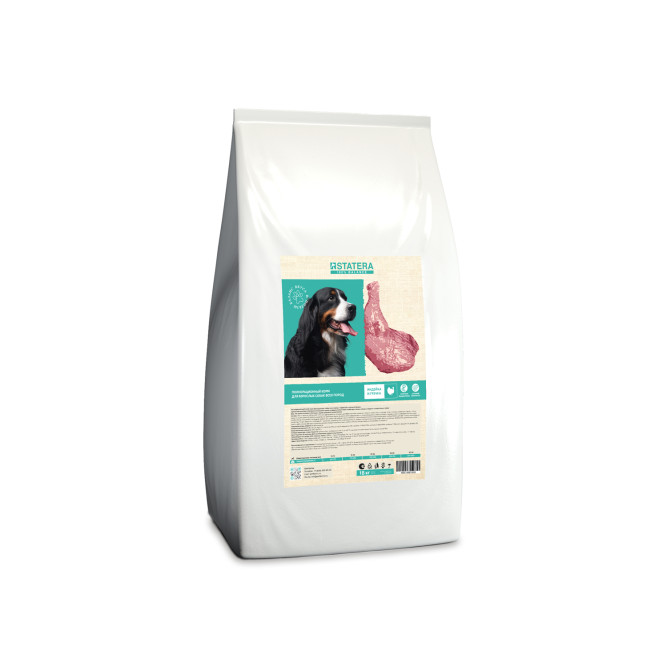 Statera сухой полнорационный корм для взрослых собак всех пород, с индейкой и гречкой - 18 кг