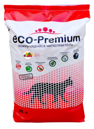 ECO Premium Тутти-фрутти наполнитель древесный 20,2 кг / 55 л