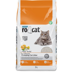 Ro Cat комкующийся наполнитель для кошек, без пыли, с ароматом апельсина - 5 л (4,25 кг)