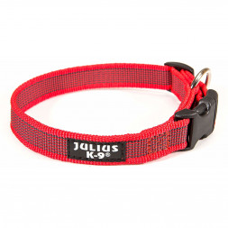 Julius-K9 ошейник для собак Color &amp; Gray, 27-42 см/2 см, красно-серый