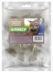 Оливер лакомство для кошек подушечки с муссом из лосося - 3 г х 20 шт