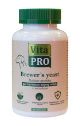 Vita Pro Brewer's Yeast Large пивные дрожжи для собак крупных пород с чесноком - 90 таблеток