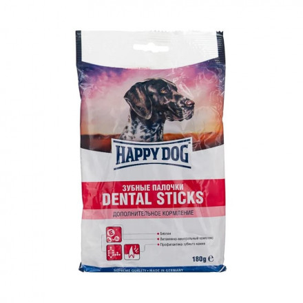 Happy Dog pубные палочки для взрослых собак старше 5 месяцев для чистоты зубов с мясом и злаками - 180 г