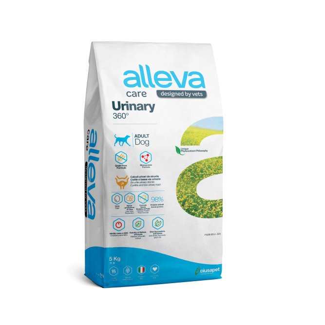 Alleva Care Dog Adult Urinary 360 сухой диетический корм для взрослых собак для растворения струвитных камней - 5 кг