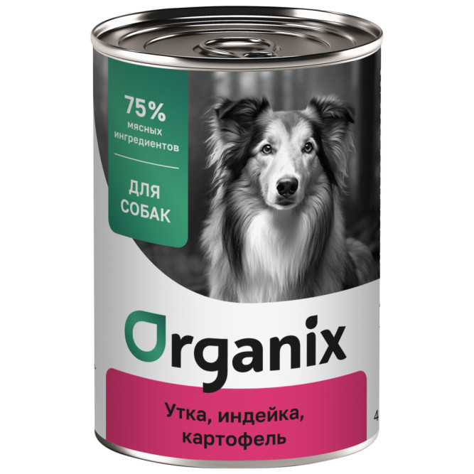 Organiх консервы для собак с уткой, индейкой и картофелем - 400 г х 6 шт