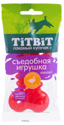 TiTBiT съедобная игрушка для собак средних пород Standart косточка с уткой