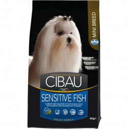 Farmina Cibau Sensitive Fish Mini сухой корм для взрослых собак мелких пород с чувствительным пищеварением с рыбой - 800 г
