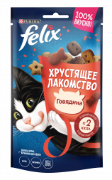 Felix Хрустящее лакомство для кошек с говядиной - 60 г