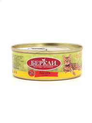 Беркли №9 влажный корм для взрослых кошек и котят, лосось - 100 г x 12 шт