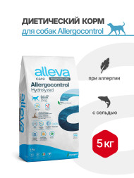 Alleva Care Dog Allergocontrol сухой диетический корм для взрослых собак при пищевой аллергии - 5 кг