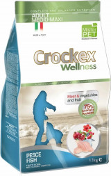 CROCKEX Wellness сухой корм для взрослых собак средних и крупных пород с рыбой и рисом - 12 кг