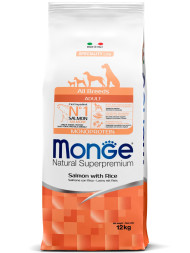Monge Dog Speciality Adult Salmon сухой корм для взрослых собак всех пород с лососем и рисом 12 кг