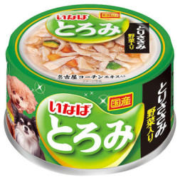 Inaba Toromi влажный корм для взрослых собак с куриным филе и овощами в бульоне, в консервах - 80 г х 24 шт