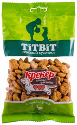 TiTBiT лакомство для собак мелких пород крекер с мясом утки - 100 г