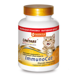 Unitabs ImmunoCat витамины с Q10 для кошек - 200 табл.