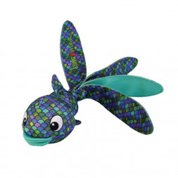 Kong Wubba Finz L игрушка для собак с пищалкой &quot;Рыба&quot;, синяя
