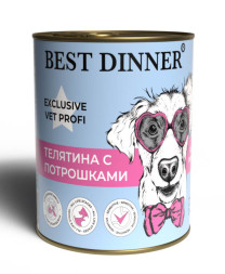 Best Dinner Exclusive Gastro Intestinal консервы для собак при проблемах пищеварения паштет с телятиной и потрошками - 340 г