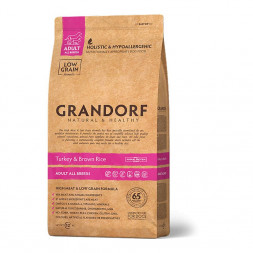 Grandorf turkey &amp; Rice Adult All Breeds сухой корм для собак всех пород, индейка с рисом - 12 кг