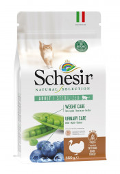 Schesir Natural Selection Cat Srerilized сухой беззерновой корм для стерилизованных кошек с индейкой - 350 г