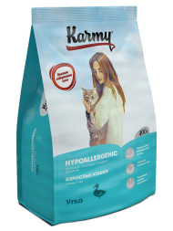 Karmy Hypoallergenic сухой корм для взрослых кошек при пищевой аллергии c уткой - 400 г