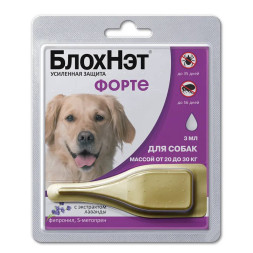 БлохНэт Форте капли от блох и клещей для собак весом 20-30 кг - 3 мл