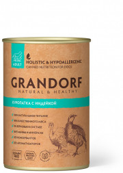 Grandorf turkey With Quail влажный корм для собак всех пород c куропаткой и индейкой - 400 г х 6 шт