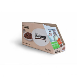 Karmy Sterilized влажный корм для стерилизованных кошек и кастрированных котов старше 1 года с телятиной в желе - 80 г х 12 шт