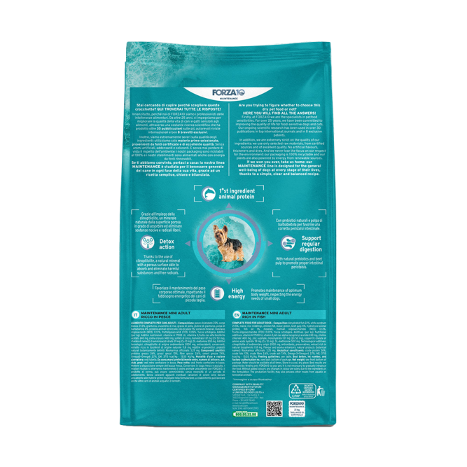 Forza10 Maintenance Dog Adult Mini сухой корм для взрослых собак мелких пород с рыбой - 4 кг