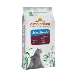 Almo Nature Sterilised Fresh Beef сухой корм для взрослых стерилизованных кошек со cвежей говядиной и коричневым рисом - 12 кг