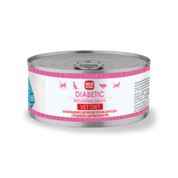 Solid Natura VET Diabetic влажный диетический корм для взрослых кошек, с курицей - 100 г х 6 шт