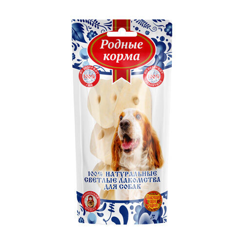 Родные Корма "Светлые" лакомство для собак пятачок свиной из шкурки - 44 г