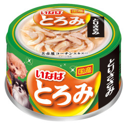 Inaba Toromi влажный корм для взрослых собак с куриным филе в бульоне, в консервах - 80 г х 24 шт